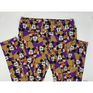 LuLaRoe Purple Mickey Print Women's Tall & Curvy‎ Leggings